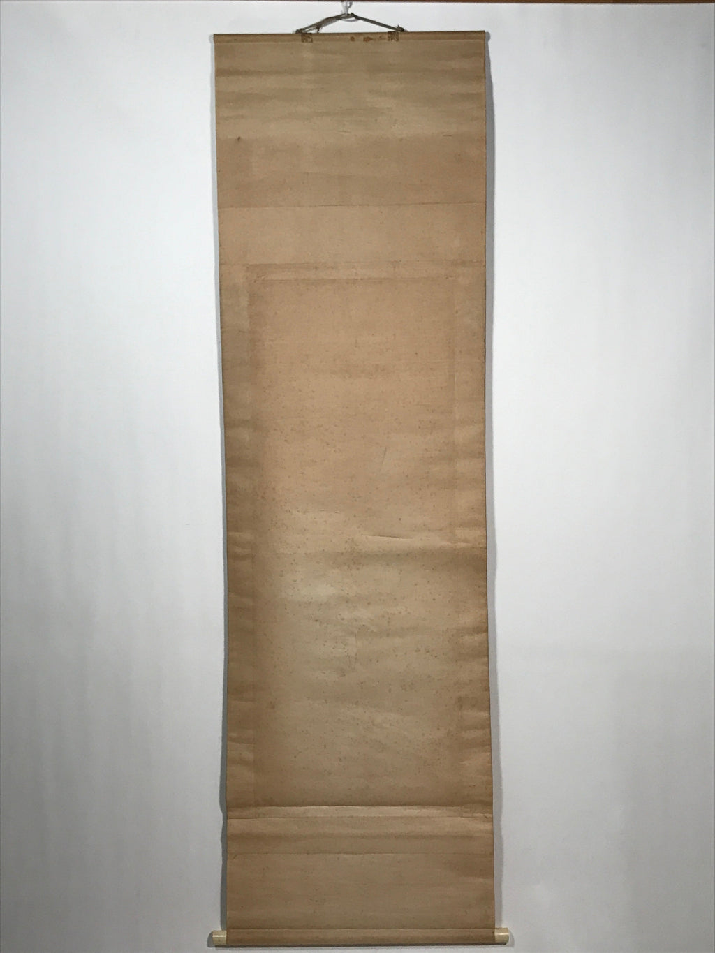 Japanese Boxed Hanging Scroll Vtg River Bridge Houses Mountains Sansui SC954
