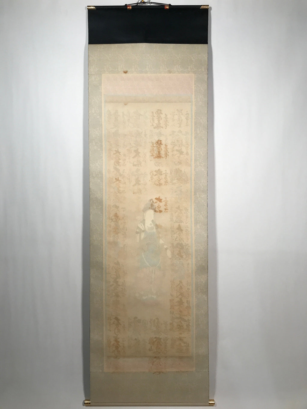 Japanese Boxed Hanging Scroll Vtg Saikoku 33 Sacred Places Goshuin Kannon SC986
