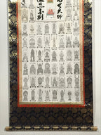 Japanese Boxed Hanging Scroll Vtg Shikoku 88 Sacred Places Butsuzu SC970