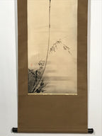 Japanese Boxed Hanging Scroll Vtg Shrike In A Barren Tree Miyamoto Musashi SC953