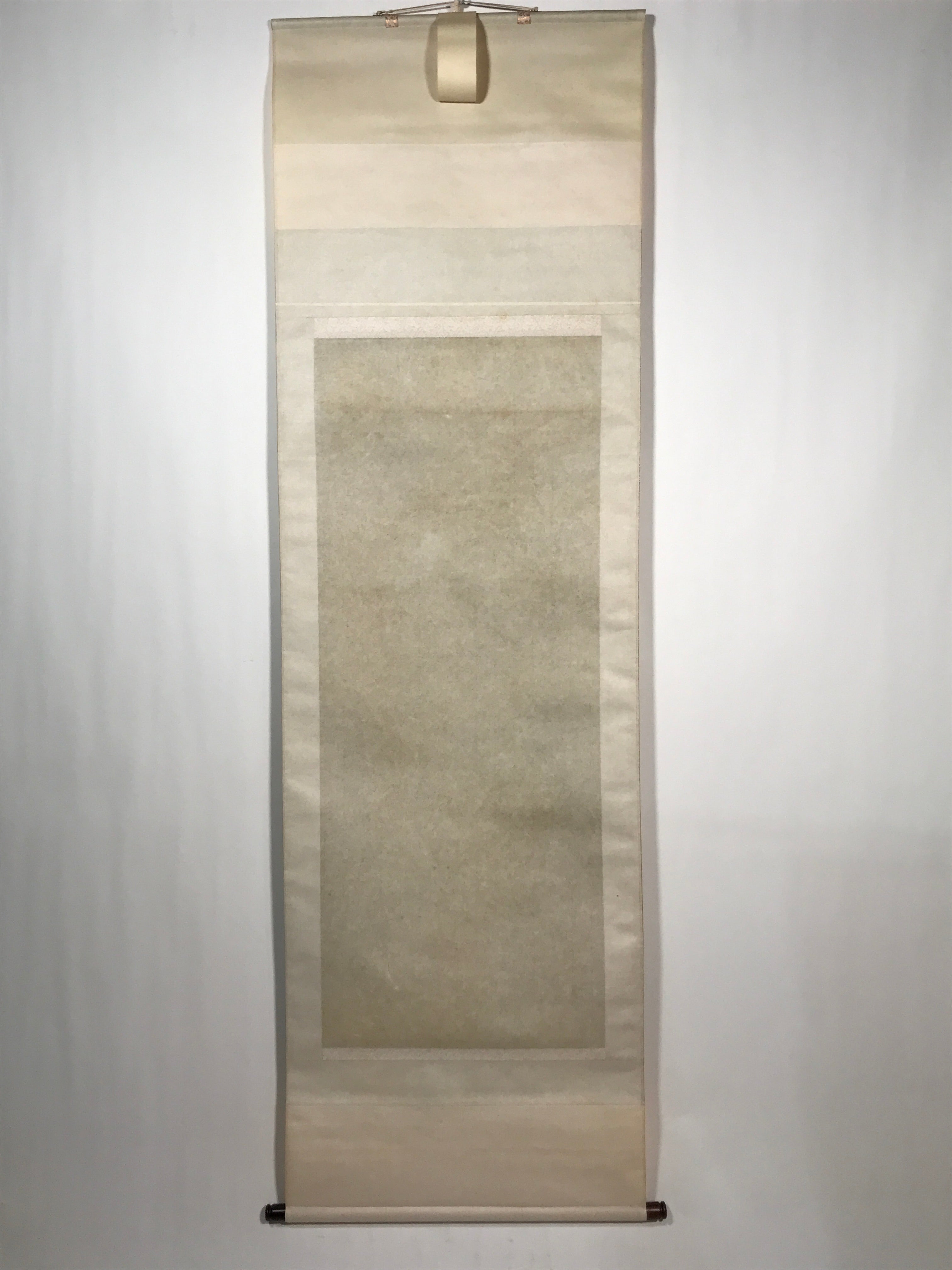 Japanese Boxed Hanging Scroll Vtg Small Birds Flowers Kacho Kakejiku SC985