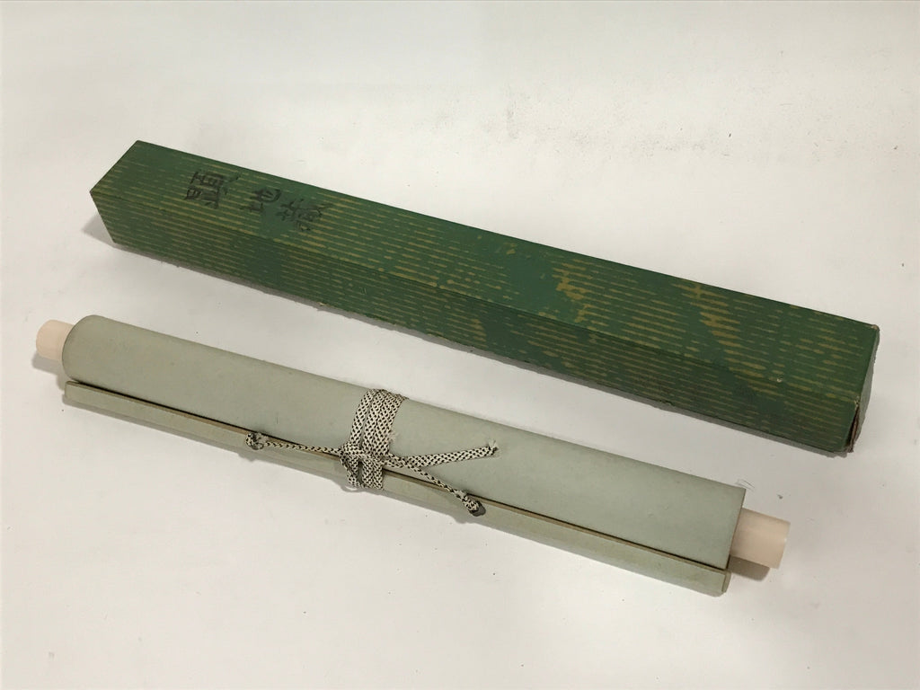 Japanese Boxed Hanging Scroll Vtg Standing Jizo Buddhist Kakejiku Chagake SC959