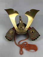 Japanese Boxed Samurai Miniature Armor Yoroi Set Vtg Boys' Festival Orange ID626