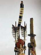 Japanese Boy's Day Bow Arrow And Sword Display Stand Set Vtg Amulet ID509