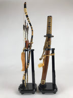 Japanese Boy's Day Bow Arrow And Sword Display Stand Set Vtg Amulet ID509