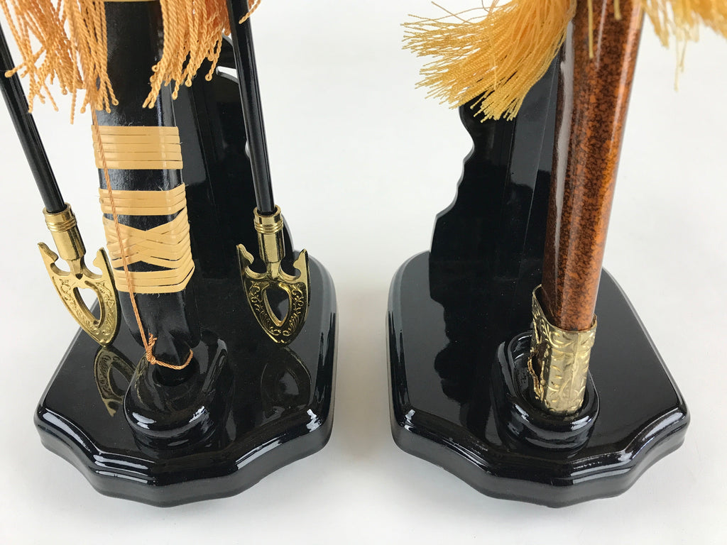 Japanese Boy's Day Bow Arrow And Sword Display Stand Set Vtg Amulet ID509