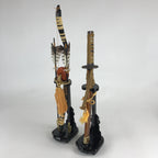 Japanese Boy's Day Bow Arrow And Sword Display Stand Set Vtg Amulet ID509