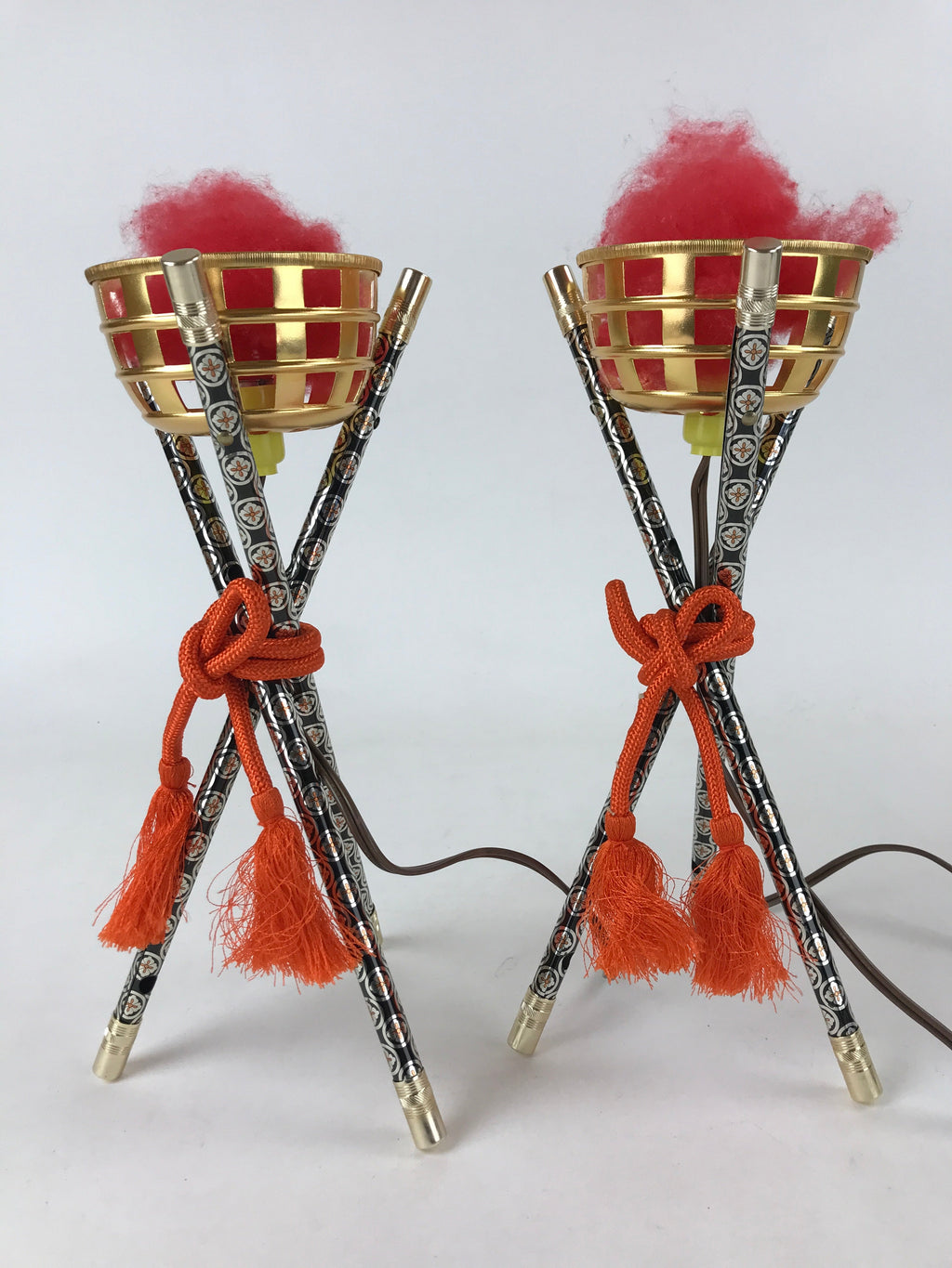 Japanese Boys' Day Display Kagaribi Lantern Pair Electric Bonfire Brazier ID540