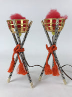 Japanese Boys' Day Display Kagaribi Lantern Pair Electric Bonfire Brazier ID540