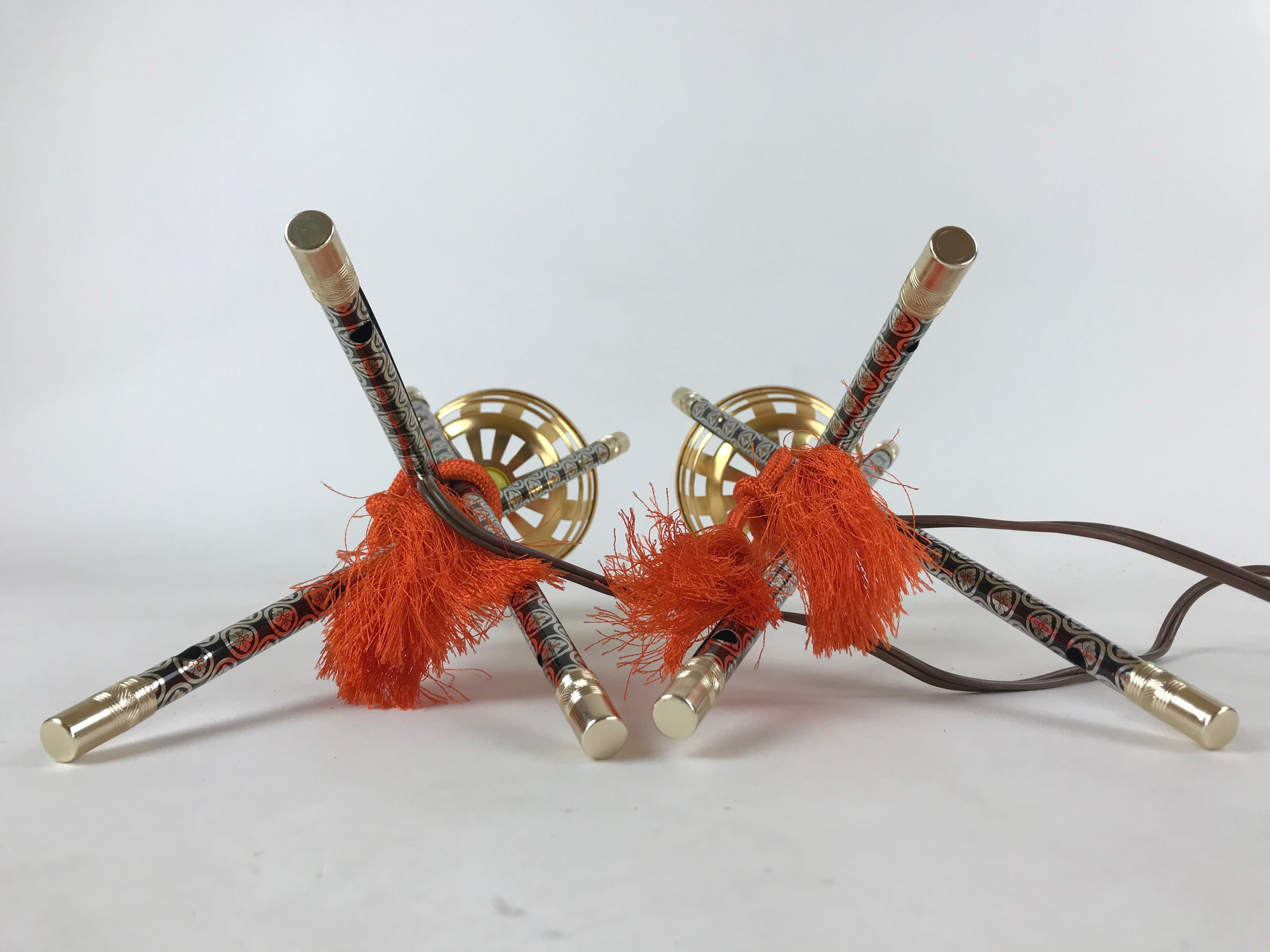 Japanese Boys' Day Display Kagaribi Lantern Pair Electric Bonfire Brazier ID540