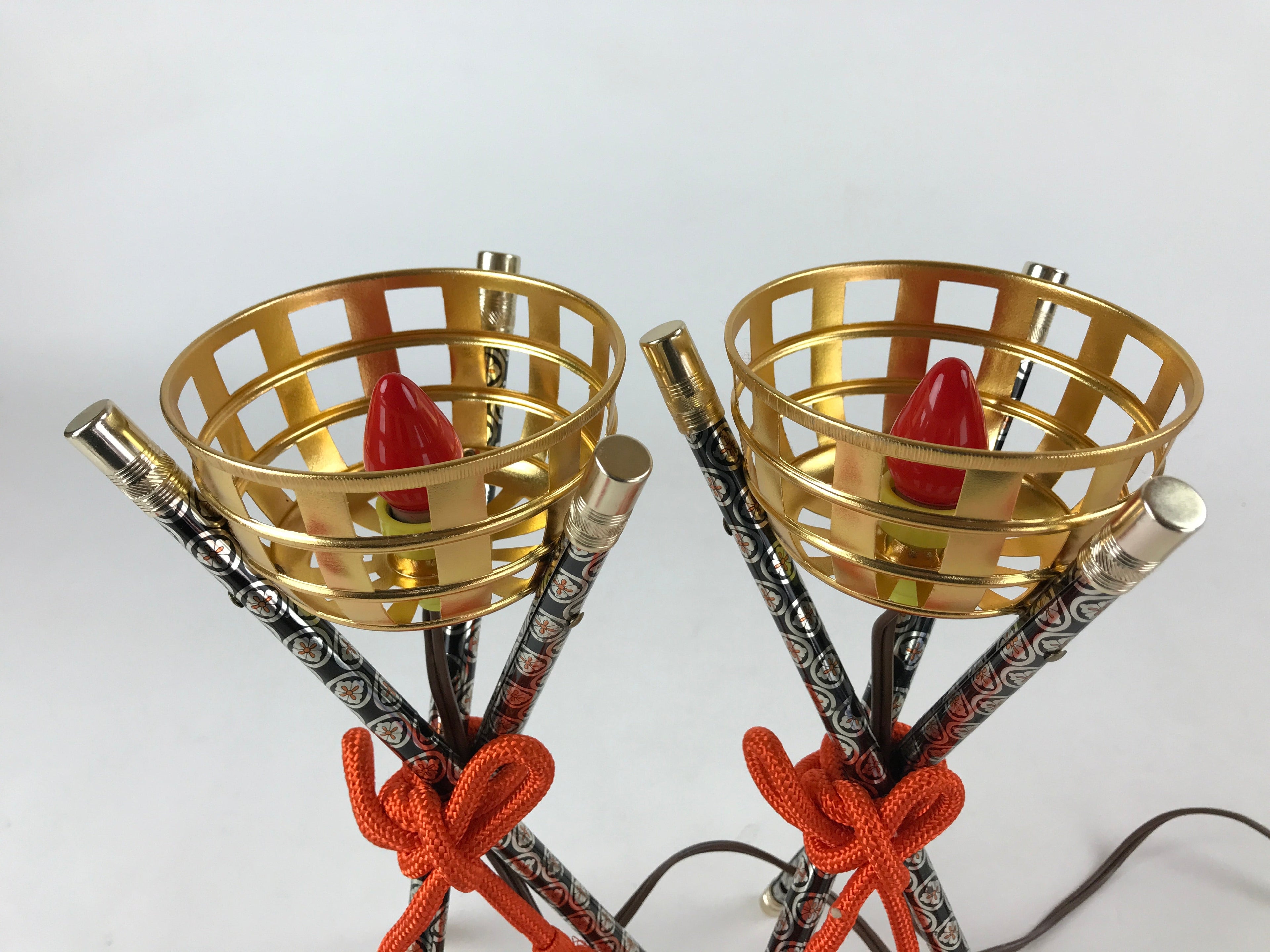 Japanese Boys' Day Display Kagaribi Lantern Pair Electric Bonfire Brazier ID540