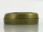 Japanese Brass Vermilion Ink Pad Red Seal Shuniku Vtg Container Shochikubai SZ56