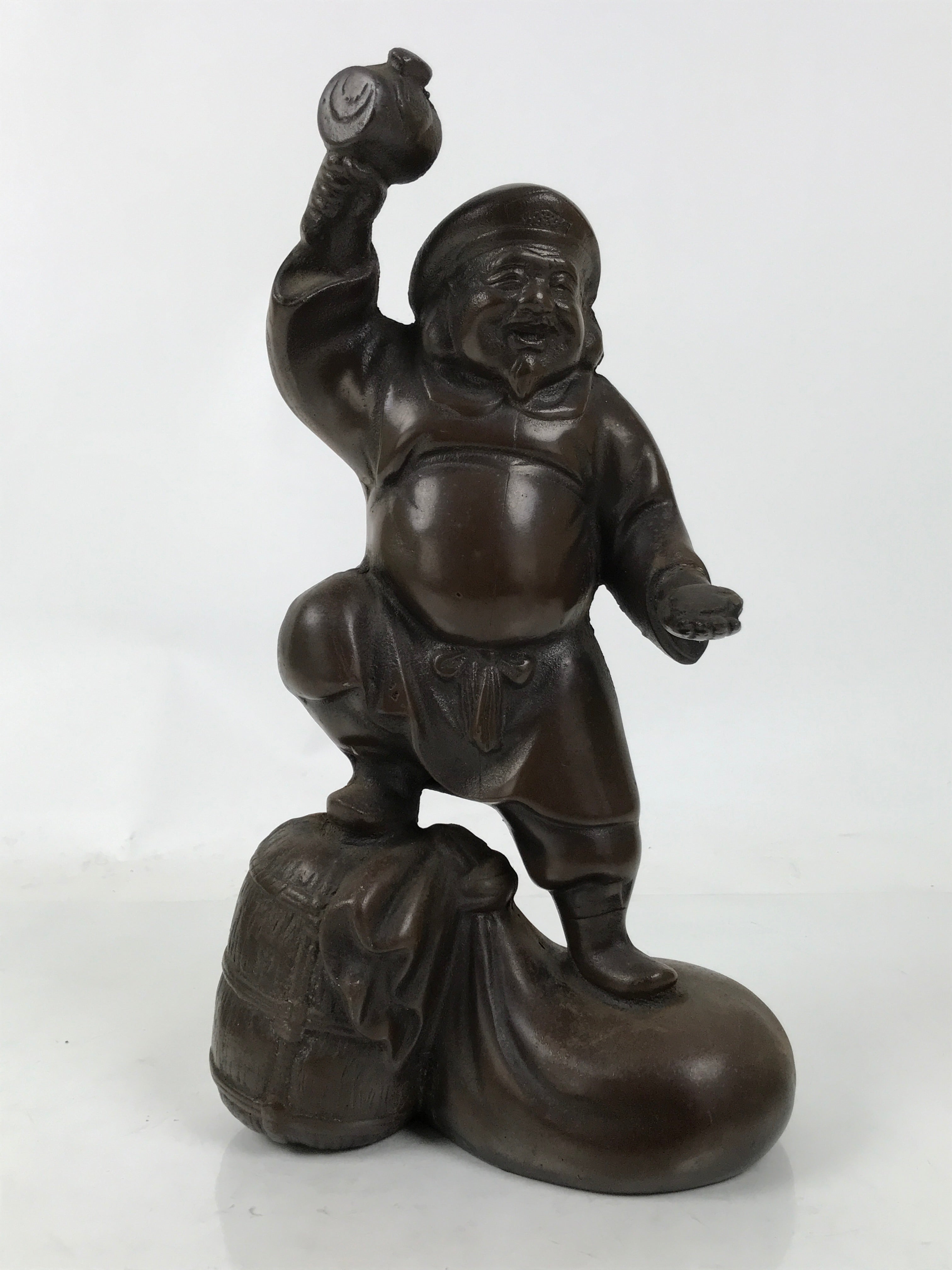 Japanese Bronze Daikokuten Statue 7 Lucky Gods Vtg Good Fortune Wealth ST62