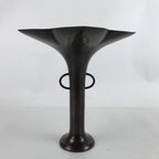 Japanese Bronze Flower Arrangement Vase Usubata Ikebana Kabin Bellflower FK161
