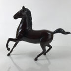 Japanese Bronze Horse Statue Vtg Large Zodiac Uma Animal Okimono Brown ST15