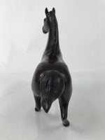 Japanese Bronze Horse Statue Vtg Large Zodiac Uma Animal Okimono Brown ST15