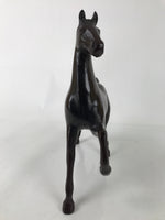Japanese Bronze Horse Statue Vtg Large Zodiac Uma Animal Okimono Brown ST15