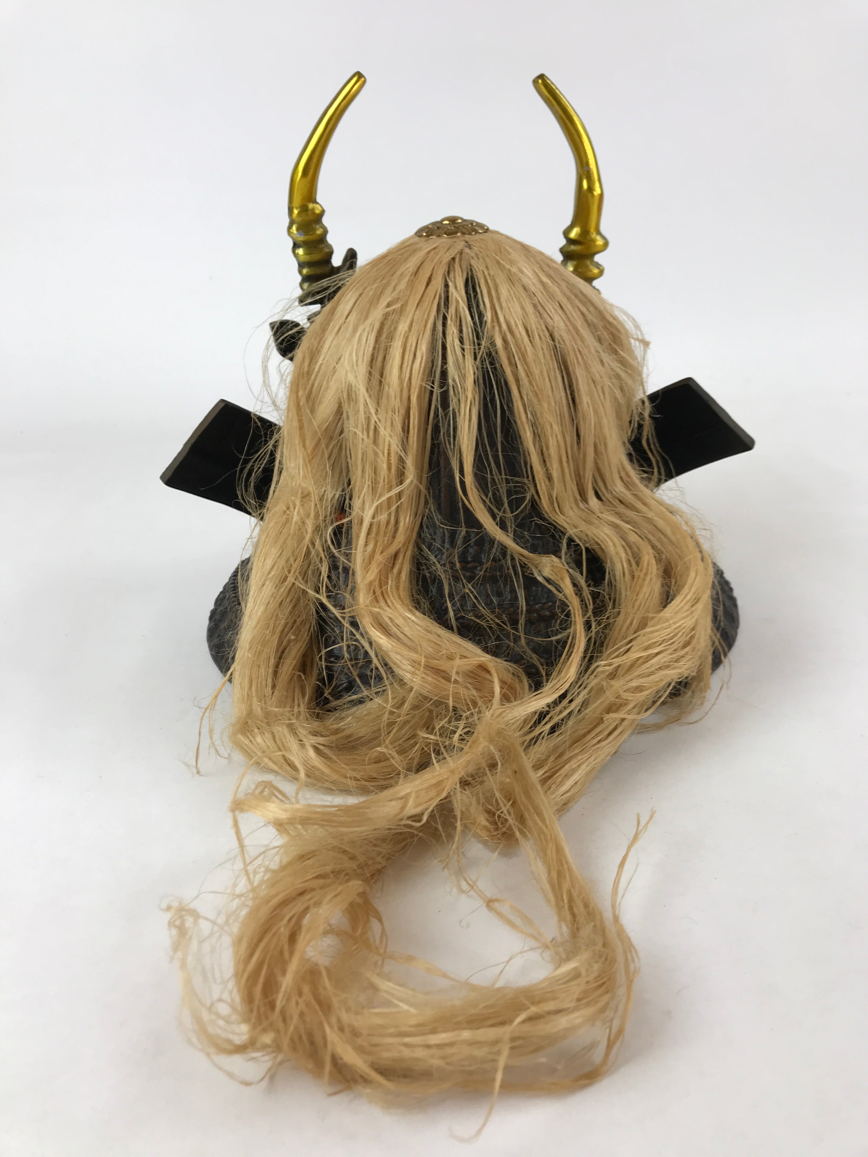 Japanese Bronze Kabuto Samurai Helmet Display Vtg Takeda Shingen Okimono ID549