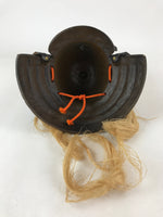 Japanese Bronze Kabuto Samurai Helmet Display Vtg Takeda Shingen Okimono ID549