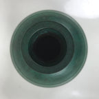 Japanese Bronze Metal Flower Vase Kabin Round Ikebana Arrangement Green FK165