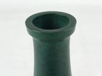 Japanese Bronze Metal Flower Vase Kabin Vtg Round Ikebana Arrangement Green FK81