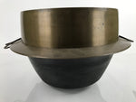 Japanese Bronze Metal Traditional Kama Rice Cooker Vtg Kamado Stove Pot T116