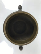 Japanese Bronze Usubata Flower Vase Vtg Ikebana Arrangement 2pc Kabin UB61