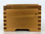 Japanese Brushed Lacquer Lidded Wooden Box Dish Vtg Kaiseki Meal Brown L410