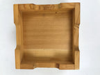 Japanese Brushed Lacquer Lidded Wooden Box Dish Vtg Kaiseki Meal Brown L410