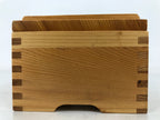 Japanese Brushed Lacquer Lidded Wooden Box Dish Vtg Kaiseki Meal Brown L411