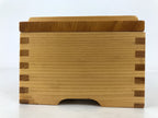Japanese Brushed Lacquer Lidded Wooden Box Dish Vtg Kaiseki Meal Brown L411