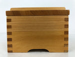 Japanese Brushed Lacquer Lidded Wooden Box Dish Vtg Kaiseki Meal Brown L412