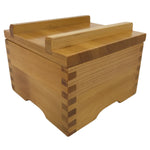 Japanese Brushed Lacquer Lidded Wooden Box Dish Vtg Kaiseki Meal Brown L412