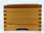 Japanese Brushed Lacquer Lidded Wooden Box Dish Vtg Kaiseki Meal Brown L413