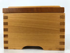 Japanese Brushed Lacquer Lidded Wooden Box Dish Vtg Kaiseki Meal Brown L413