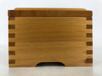 Japanese Brushed Lacquer Lidded Wooden Box Dish Vtg Kaiseki Meal Brown L414