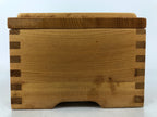 Japanese Brushed Lacquer Lidded Wooden Box Dish Vtg Kaiseki Meal Brown L414
