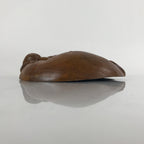 Japanese Brushed Lacquer Wood Daruma Carving Vtg Display Zen Buddhism OM55