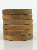 Japanese Brushed Lacquer Wood Drink Saucer Vtg Chataku Coaster 6c Brown LWB135