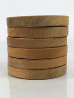 Japanese Brushed Lacquer Wood Drink Saucer Vtg Chataku Coaster 6c Brown LWB135