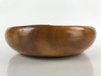 Japanese Brushed Lacquer Wood Kashiki Snack Bowl Vtg Kashibachi Brown L263