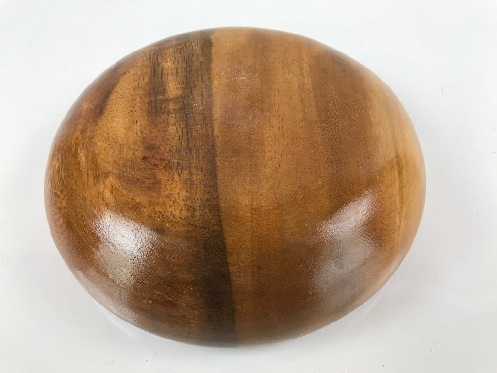 Japanese Brushed Lacquer Wood Kashiki Snack Bowl Vtg Kashibachi Brown L263
