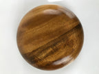 Japanese Brushed Lacquer Wood Kashiki Snack Bowl Vtg Kashibachi Brown L263