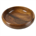 Japanese Brushed Lacquer Wood Kashiki Snack Bowl Vtg Kashibachi Brown L263