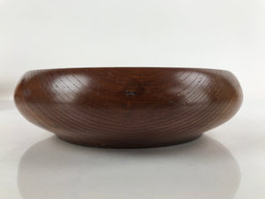 Japanese Brushed Lacquer Wood Kashiki Snack Bowl Vtg Kashibachi Brown L264