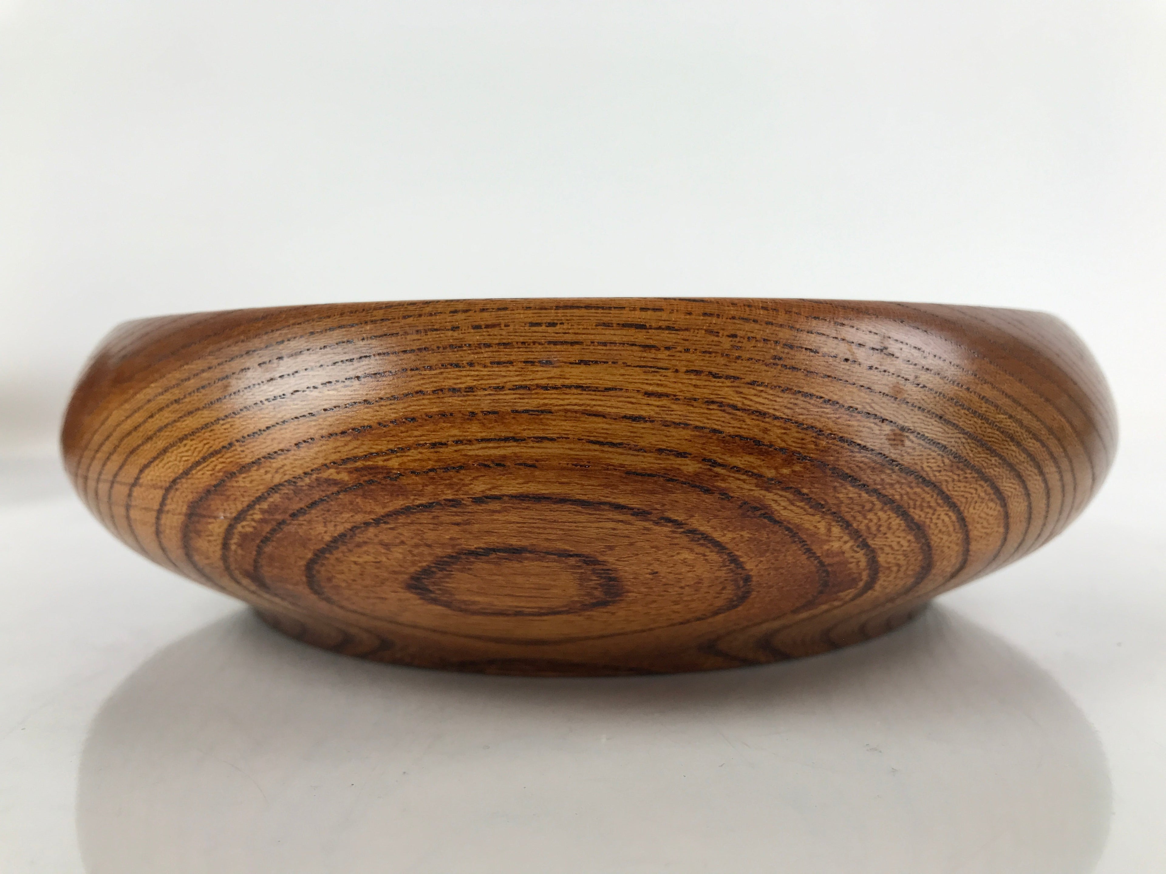 Japanese Brushed Lacquer Wood Kashiki Snack Bowl Vtg Kashibachi Brown L264