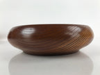 Japanese Brushed Lacquer Wood Kashiki Snack Bowl Vtg Kashibachi Brown L264