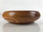 Japanese Brushed Lacquer Wood Kashiki Snack Bowl Vtg Kashibachi Brown L264