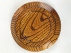 Japanese Brushed Lacquer Wood Kashiki Snack Bowl Vtg Kashibachi Brown L264