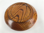 Japanese Brushed Lacquer Wood Kashiki Snack Bowl Vtg Kashibachi Brown L264